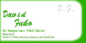 david fuko business card